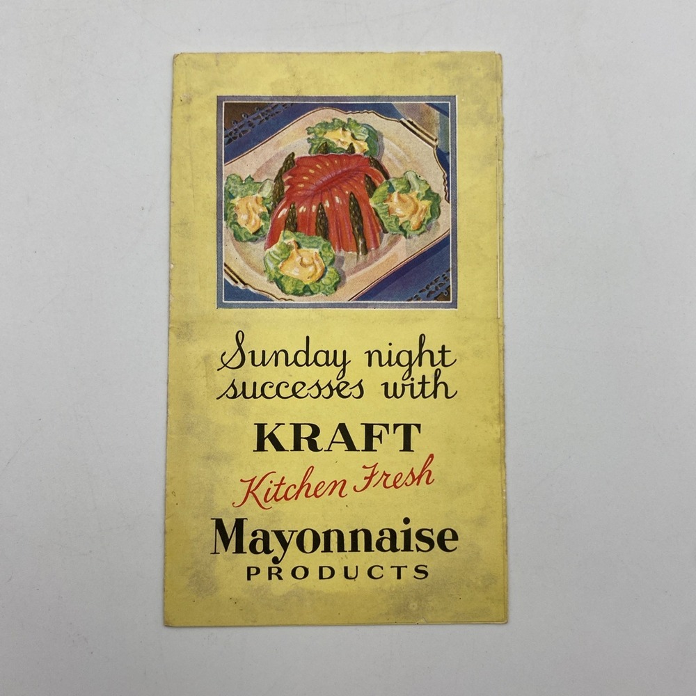 Vintage‎ Advertisement Recipe Booklet Sunday Night Successes Kraft Kitchen Fresh